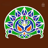 MDF Rangoli Board | Design E | Pack of 1 - Divinesansar