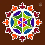 MDF Rangoli Board | Design F | Pack of 1 - Divinesansar