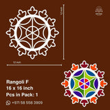 MDF Rangoli Board | Design F | Pack of 1 - Divinesansar
