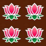 MDF Rangoli Board | Design J | 4″ x 4″ | Set of 4 - Divinesansar