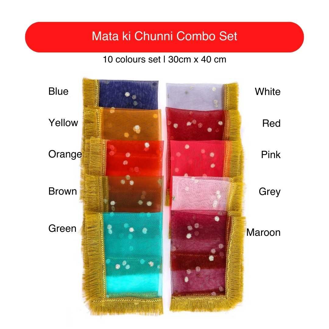Mata Ki Chunni Combo | Set of 10 - Divinesansar
