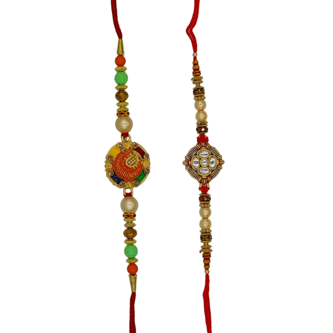 Premium Designer Rakhi Combo 2 (Set of 2) - Divinesansar