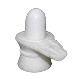 White Marble Stone Shivling - Divinesansar