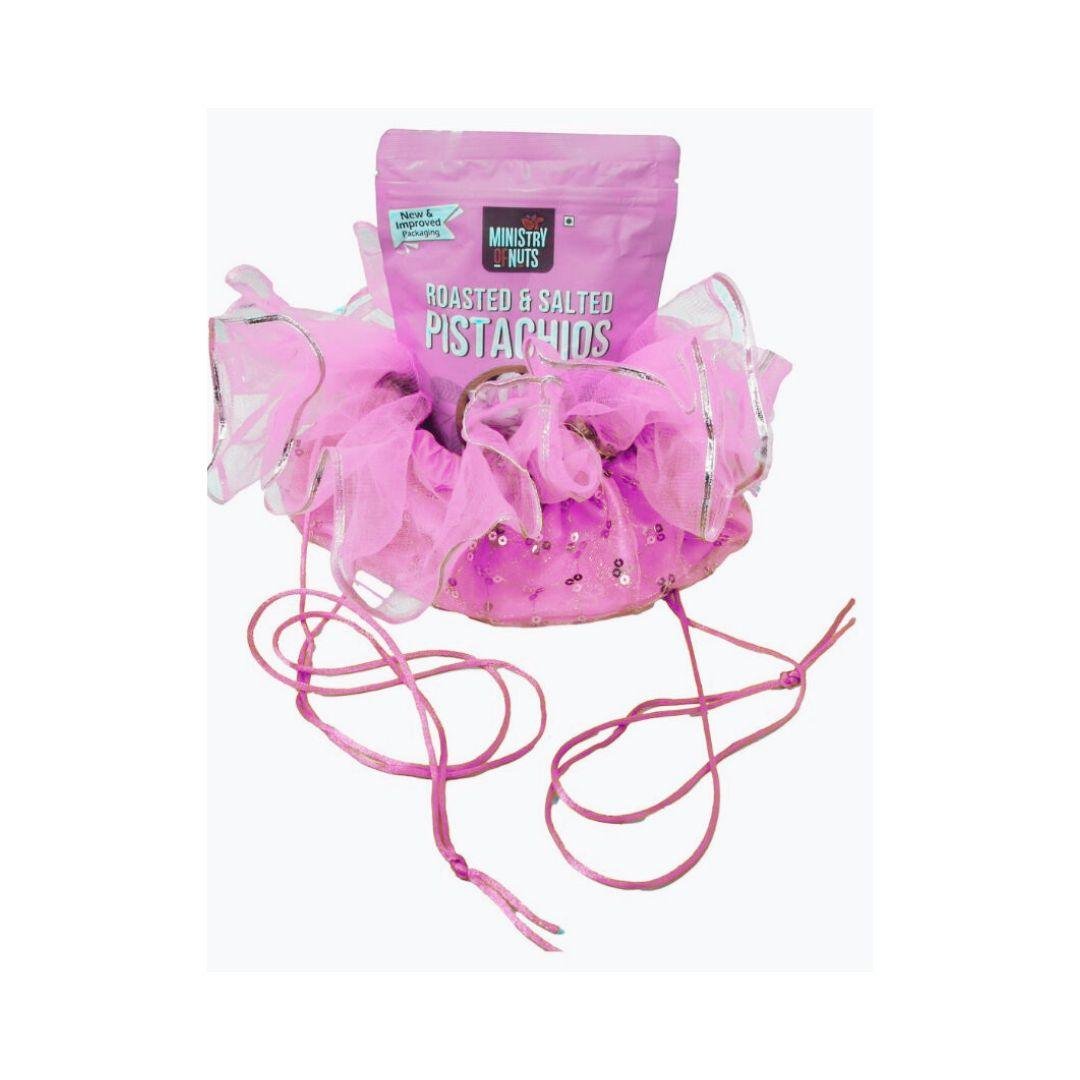 Shagun Potli Light Pink | 45cm Diameter - Divinesansar