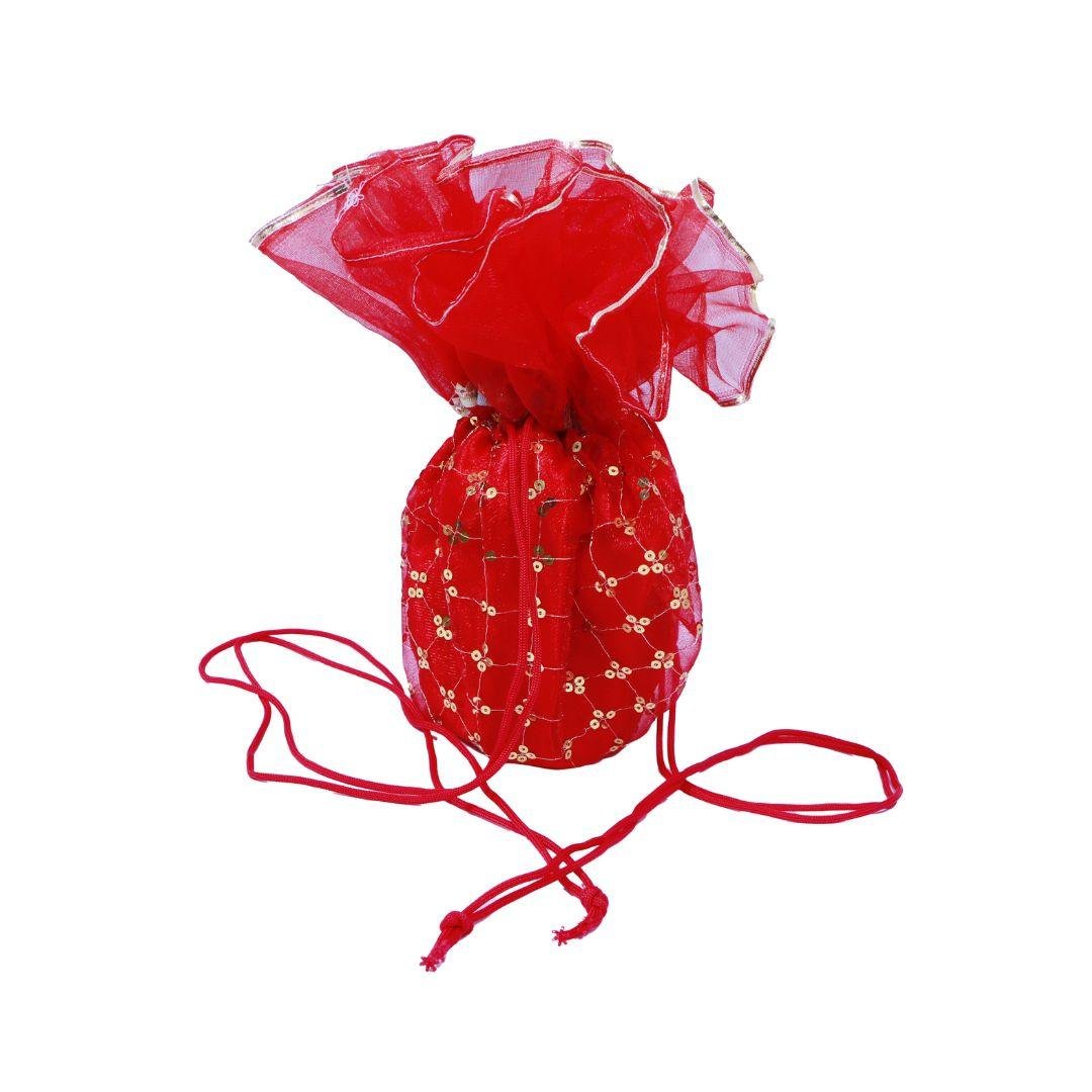 Shagun Potli Red | 45cm Diameter - Divinesansar