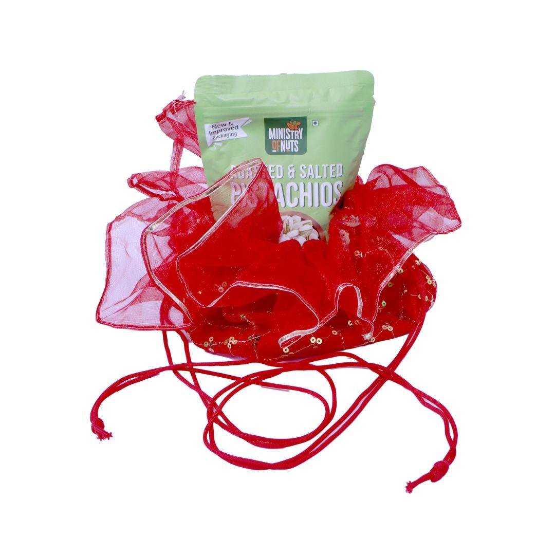 Shagun Potli Red | 45cm Diameter - Divinesansar