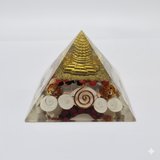Orgonite Shree Yantra Prosperity Pyramid - Energy Generator for Wealth & Positivity (7cm x 7cm)