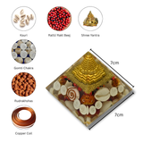 Orgonite Shree Yantra Prosperity Pyramid - Energy Generator for Wealth & Positivity (7cm x 7cm)