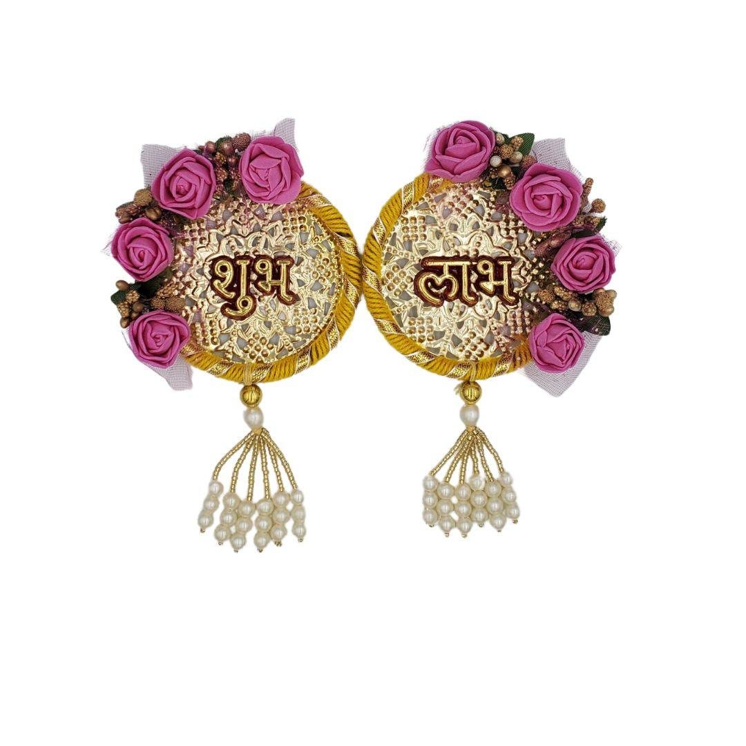 Shubh Labh Decorative Wall Stickers for Diwali | Design 2 - Divinesansar