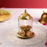 Akhand Diya with Glass Cover - Divinesansar