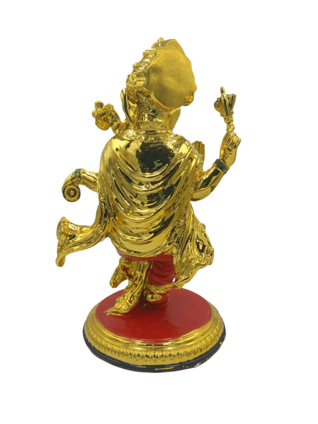 Ganesha Murti Statue With Golden & Red  - 25cmx25cm - Divinesansar