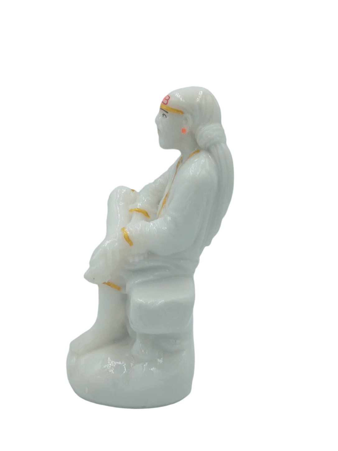 Sai Baba statue white - 5 inch - Divinesansar