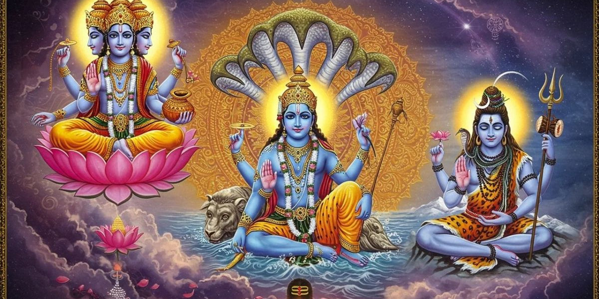 The concept of Trimurti - Brahma, Vishnu, and Shiva.