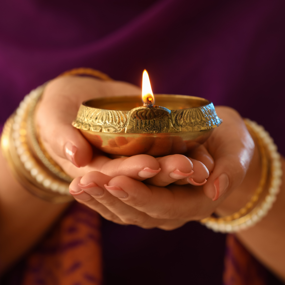 Diyas and Kumkum Plates