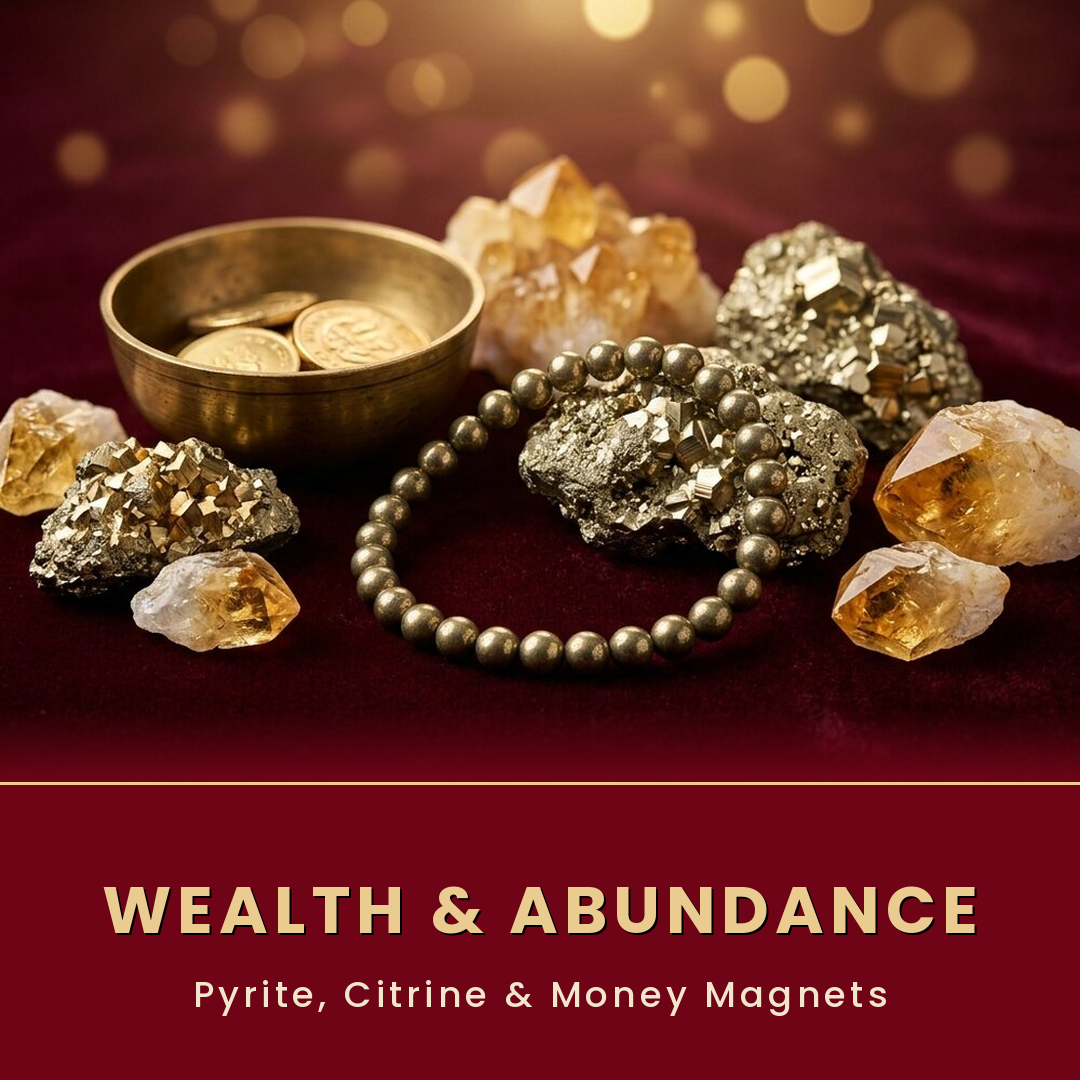 Wealth and Abundance crystals collection - Divine Sansar