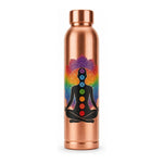 7 Chakra pure copper water bottle 950ml - Divine Sansar UAE