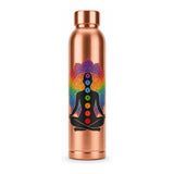 7 Chakra pure copper water bottle 950ml - Divine Sansar UAE