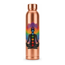 7 Chakra pure copper water bottle 950ml - Divine Sansar UAE