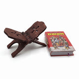 Paath chowki wooden stand with Ramayan book combo option - Divine Sansar