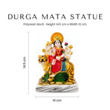 Durga Mata statue size 14.5 cm height x 10 cm width - Divine Sansar