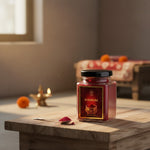 Kumkum powder jar with a spoon of kumkum for daily pooja - Divine Sansar