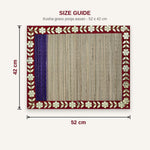 Kusha aasan size guide 52 x 42 cm - Divine Sansar