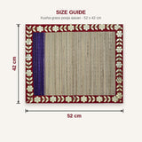 Kusha aasan size guide 52 x 42 cm - Divine Sansar