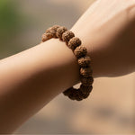 Rudraksha bracelet worn on wrist for men and women, unisex - Divine Sansar