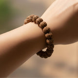 Rudraksha bracelet worn on wrist for men and women, unisex - Divine Sansar