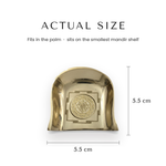 Brass Shree Yantra soop actual size 5.5 x 5.5 cm - Divine Sansar