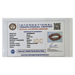 IGC lab-tested certificate of authenticity for Natural 5 Mukhi Rudraksha Mala - Divine Sansar UAE