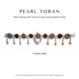 Divine Sansar pearl string toran measurements - 1 metre wide, covers a standard UAE door