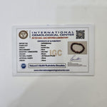 IGC lab-tested certificate for Natural 5 Mukhi Rudraksha bracelet - Divine Sansar