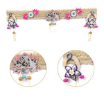 Centre mirror lotus and side beadwork close-ups on the Divine Sansar lotus and evil eye bandhanwar