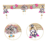 Centre mirror lotus and side beadwork close-ups on the Divine Sansar lotus and evil eye bandhanwar