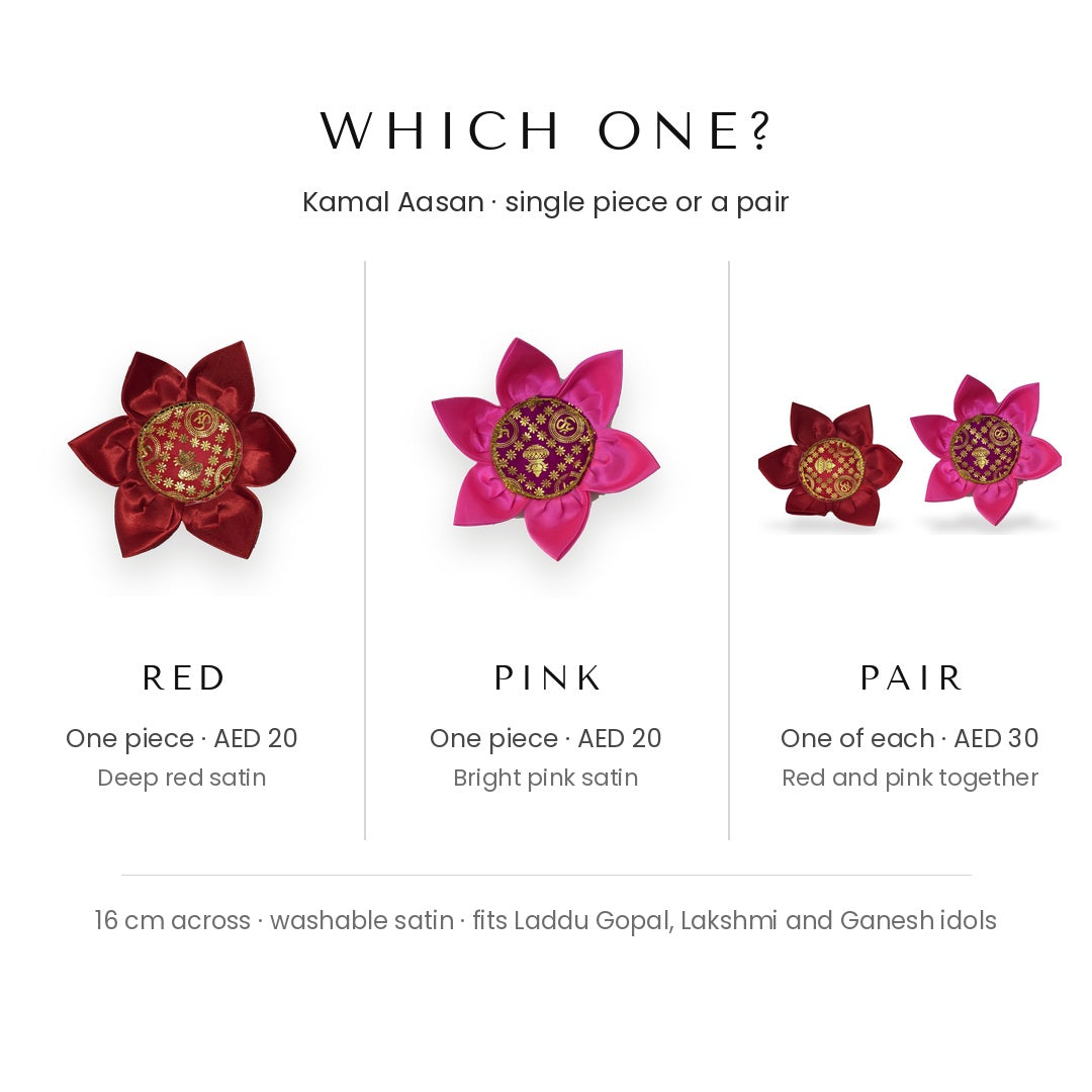 Divine Sansar Kamal Aasan options - red single, pink single or one of each as a pair