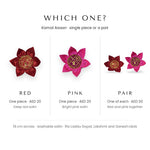 Divine Sansar Kamal Aasan options - red single, pink single or one of each as a pair