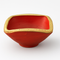 Chaumukhi Diya with 365 Batti - Red and Gold Terracotta Four-Faced Diya for Yama Deepam and Diwali
