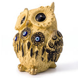 Ivory owl statue three-quarter view - Divine Sansar