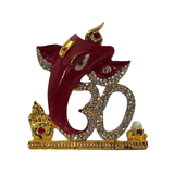 Om Ganpati Idol with Sparkling Stones