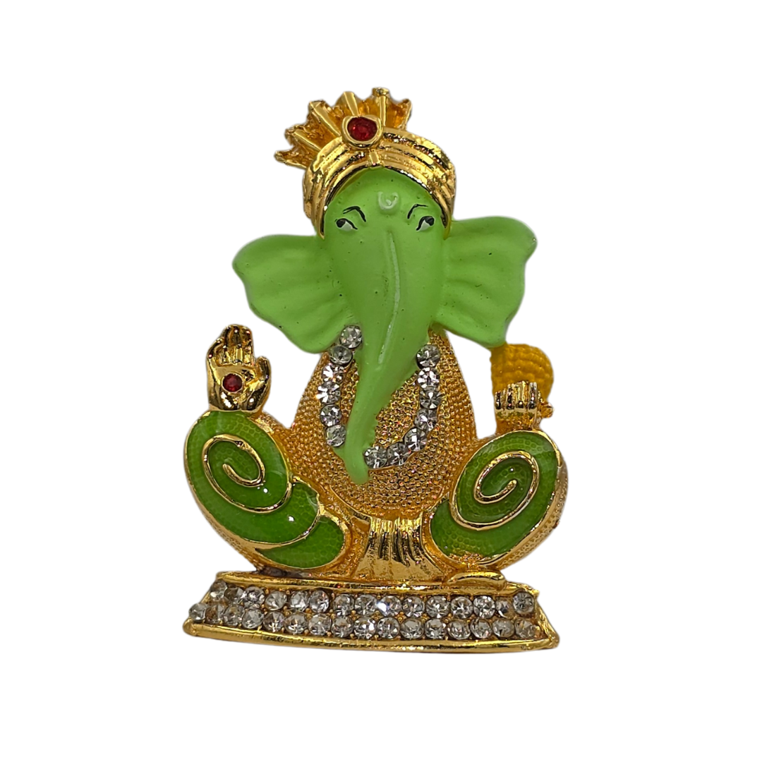 Golden Ganpati with Meenakari