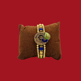 Meenakari Peacock Rakhi Design 1