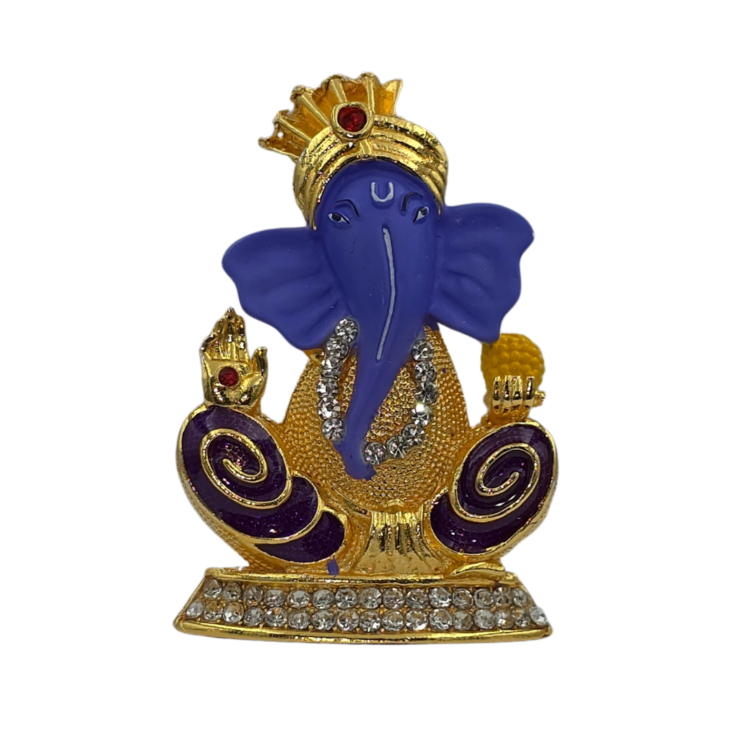 Golden Ganpati with Meenakari