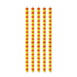 Premium Artificial Marigold Toran: Lemon & Orange Flower Strings (Set of 5 | 60-inch each)