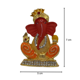 Golden Ganpati with Meenakari