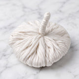 365 batti plain white cotton wick with central stalk on marble - Divine Sansar