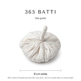 365 batti size guide, 8 cm wide cotton wick - Divine Sansar