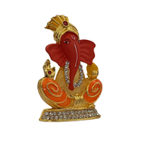 Golden Ganpati with Meenakari