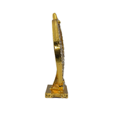 Golden Khanda Sahib Idol with Sparkling Stones