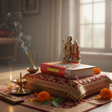 Ramayan hardcover book with satin ribbon bookmark - Divine Sansar